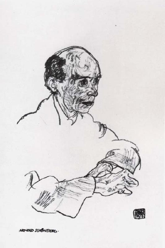 Egon Schiele Portrait of arnold schonberg France oil painting art